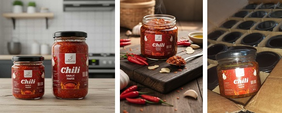 Chili garlic paste jars from a seller in San Jose City, Nueva Ecija